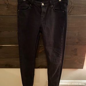 Topshop Black Denim Moto Jeans